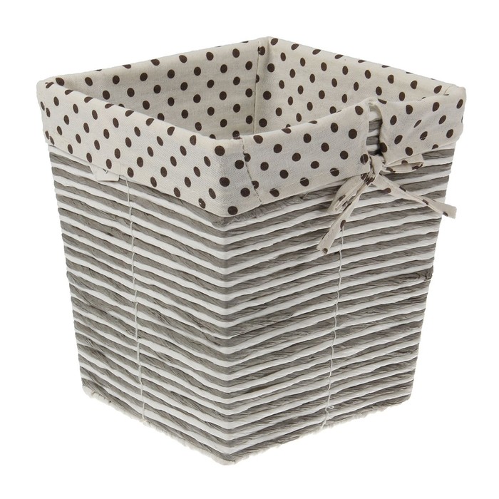 Корзина для хранения плетеная 23х23х25 см "Горох"