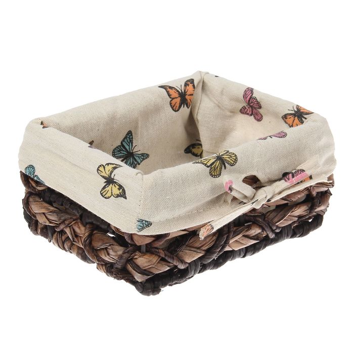 Корзина для хранения плетеная "Бабочки" 20х16х10 см