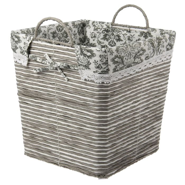 Корзина для хранения плетеная "Узор" 35х35х36 см