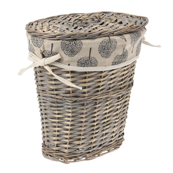 Корзина для белья плетеная овальная "Одуванчик" 33х23х34 см
