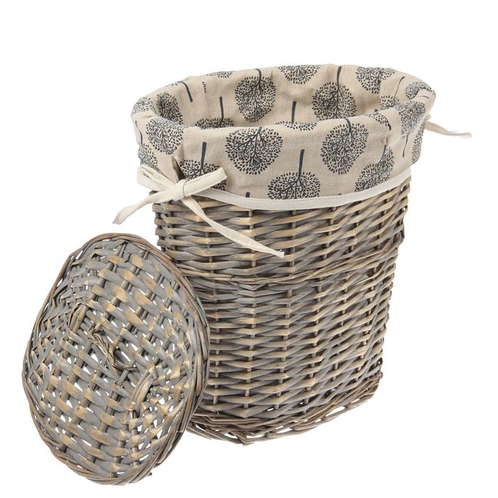 Корзина для белья плетеная овальная "Одуванчик" 33х23х34 см
