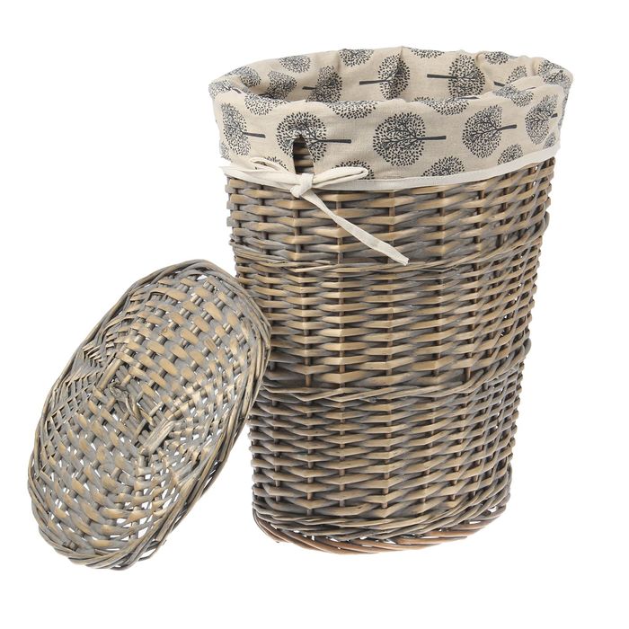 Корзина для белья плетеная овальная "Одуванчик" 41х30х45 см