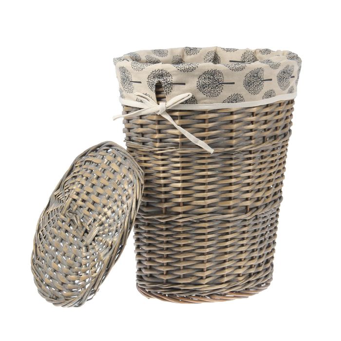 Корзина для белья плетеная овальная "Одуванчик" 49х37х54 см