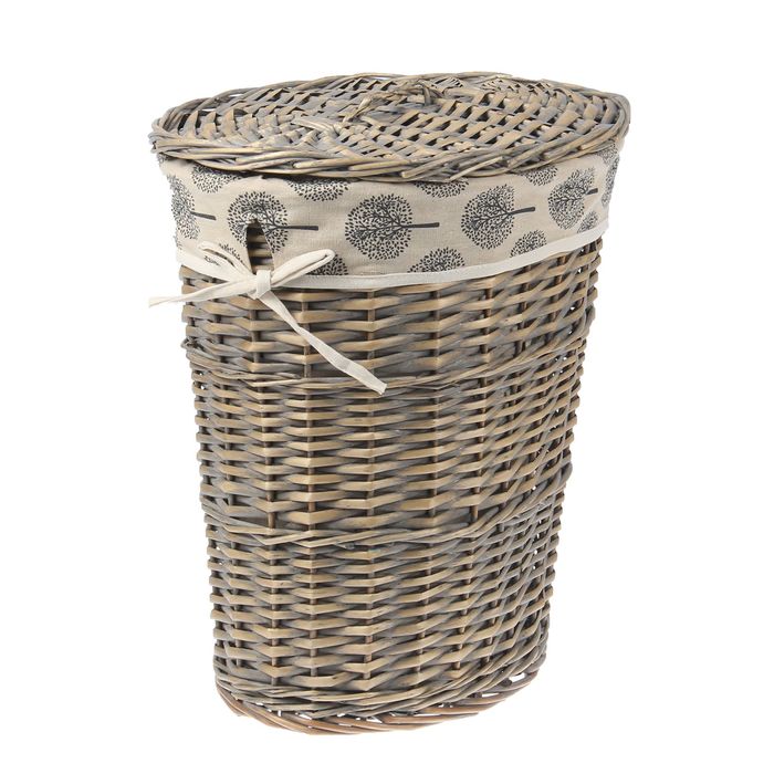 Корзина для белья плетеная овальная "Одуванчик" 49х37х54 см