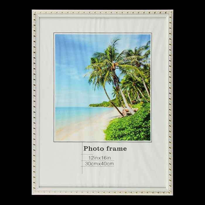 Фоторамка пластик 30х40 см "Флоренция" белая