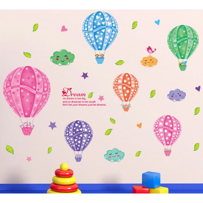 Наклейка интерьерная пластик "Воздушные шары" 30х40 см