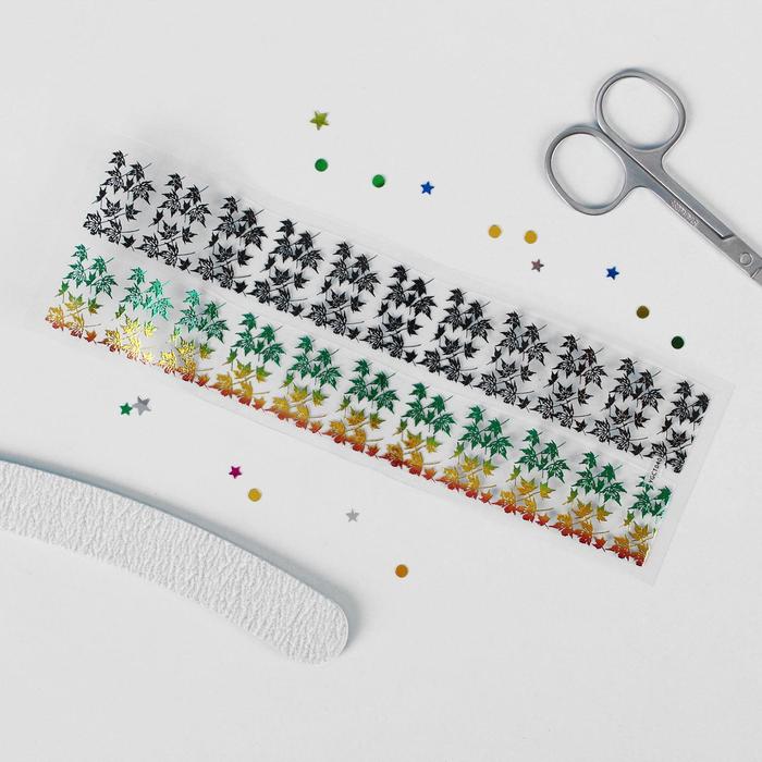 Слайдер-дизайн для ногтей "Узоры", цвета МИКС