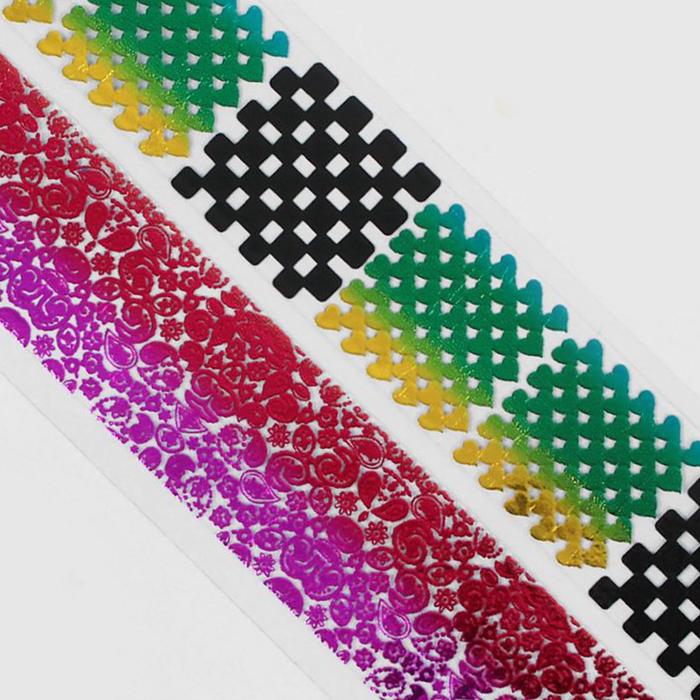 Слайдер-дизайн для ногтей "Узоры", цвета МИКС