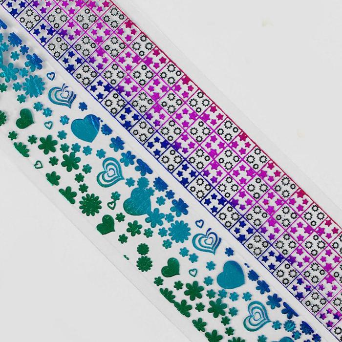 Слайдер-дизайн для ногтей "Узоры", цвета МИКС