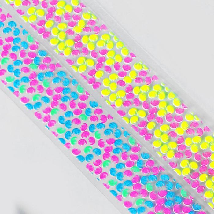 Слайдер-дизайн для ногтей "Неоновые узоры", цвета МИКС