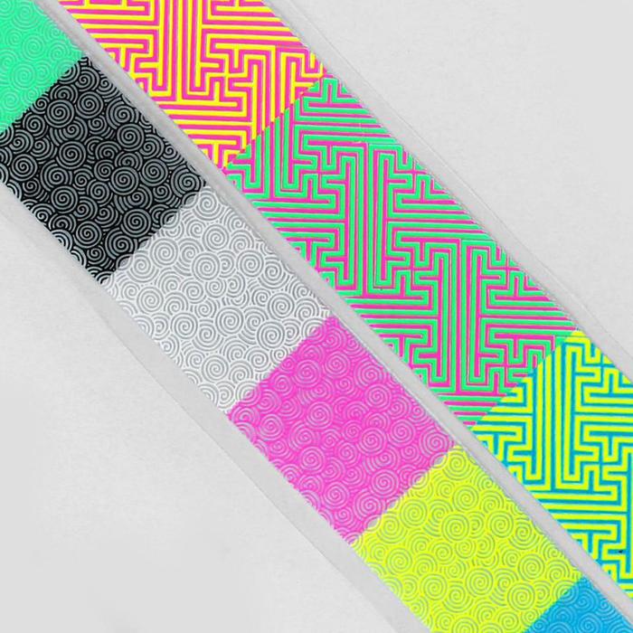 Слайдер-дизайн для ногтей "Неоновые узоры", цвета МИКС