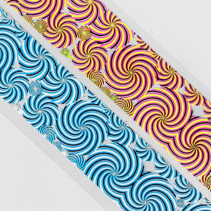 Слайдер-дизайн для ногтей "Неоновые узоры", цвета МИКС