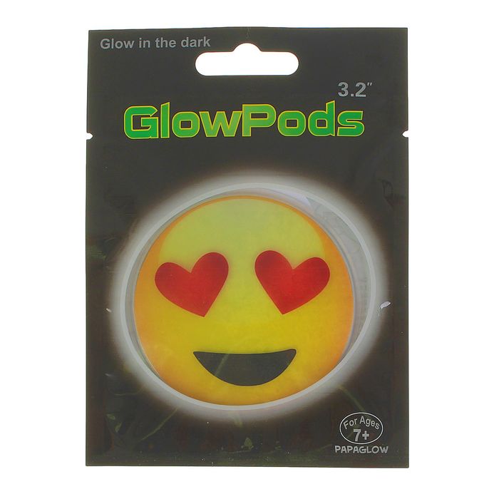 Неоновая наклейка "Смайл" сердечки