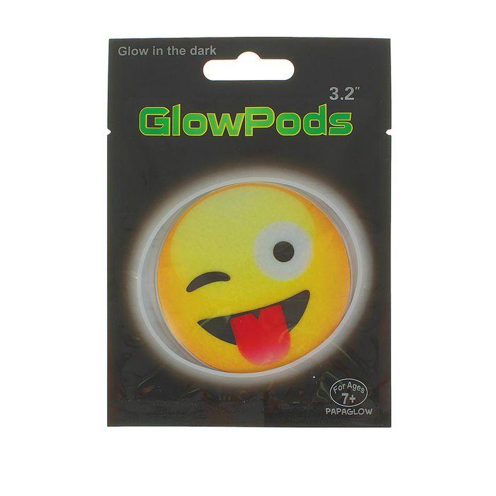 Неоновая наклейка "Смайл" показывает язык