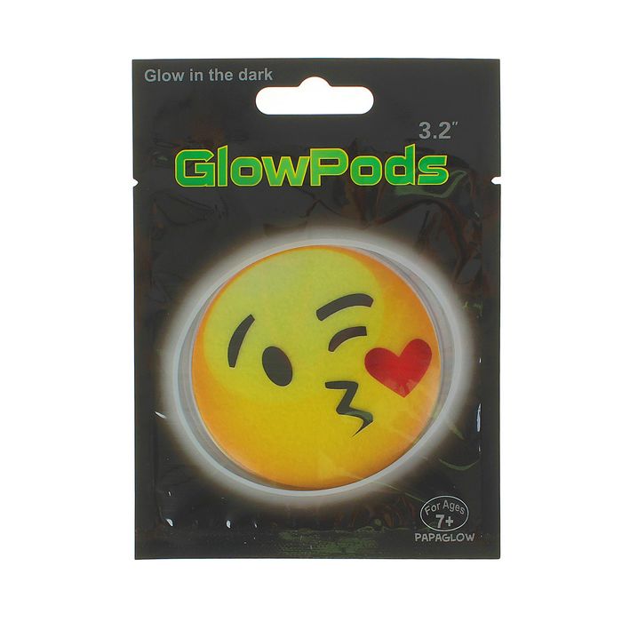 Неоновая наклейка "Смайл" поцелуйчик