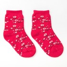 Носки детские махровые, цвет розовый, размер 16-18