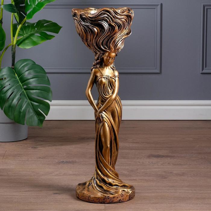 Кашпо "Лира" бронза 70 см