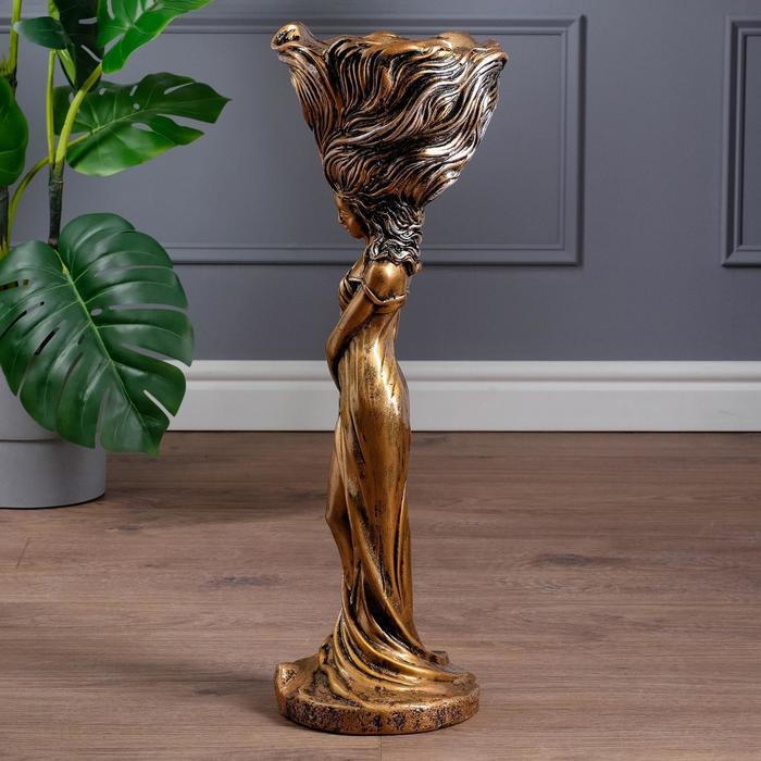 Кашпо "Лира" бронза 70 см