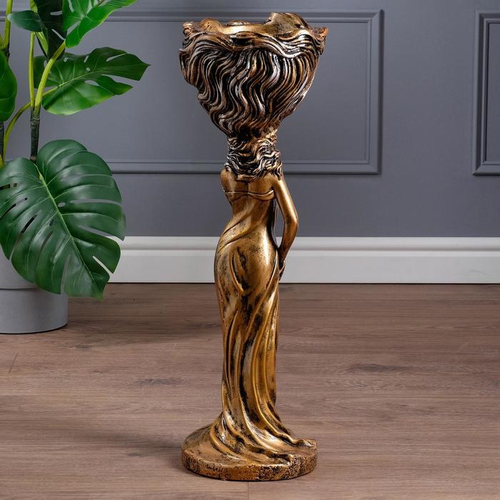 Кашпо "Лира" бронза 70 см