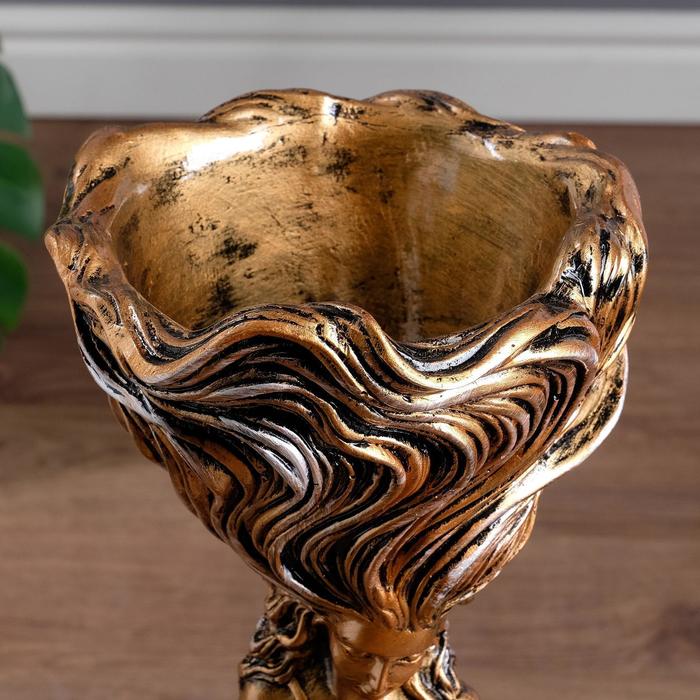 Кашпо "Лира" бронза 70 см