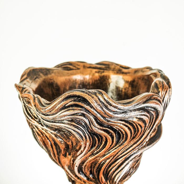 Кашпо "Лира" бронза 70 см