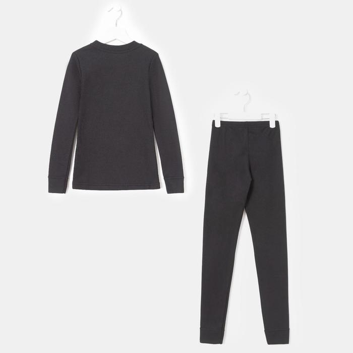 Комплект (джемпер/брюки) для девочки, рост 140 см, цвет чёрный К808