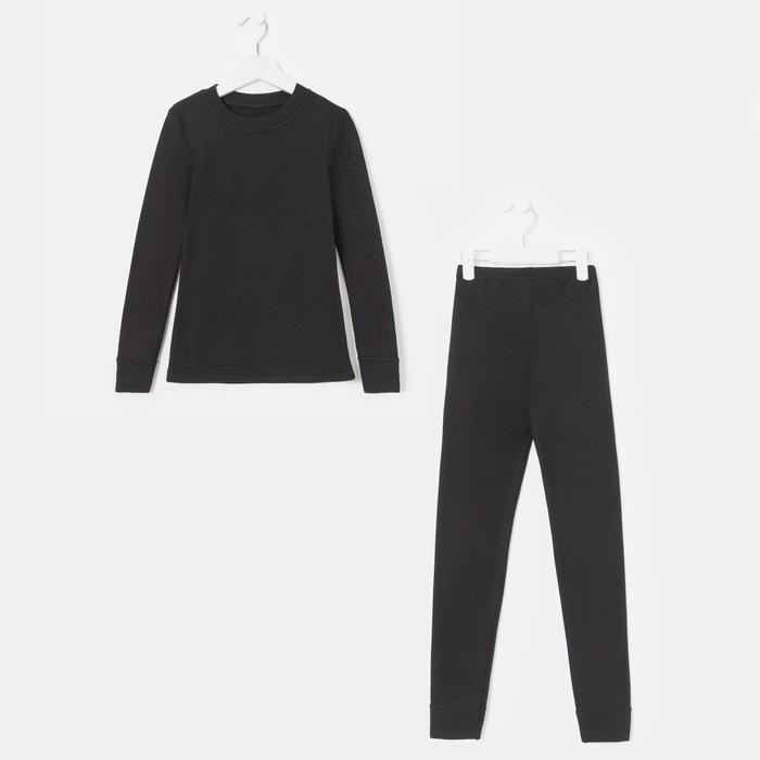 Комплект (джемпер/брюки) для девочки, рост 128 см, цвет чёрный К808