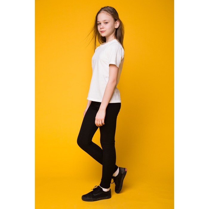 Брюки для девочки, рост 140 см, цвет чёрный К809