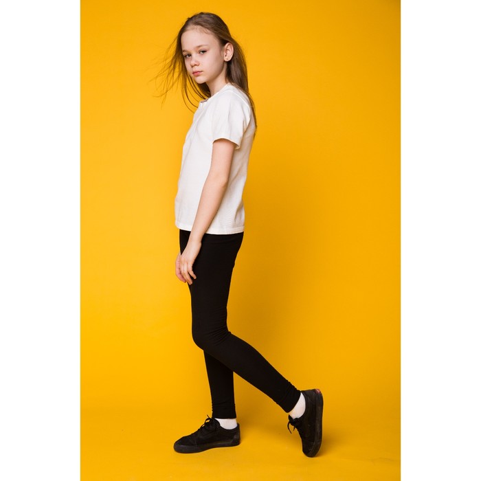 Брюки для девочки, рост 146 см, цвет чёрный К809