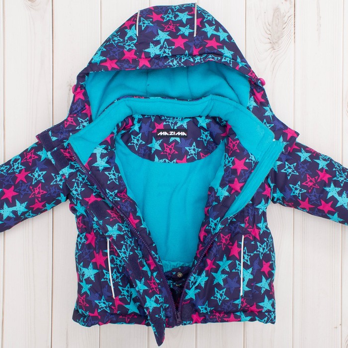 Комплект зимний для девочки (куртка и брюки), рост 104 см, цвет синий MW27102