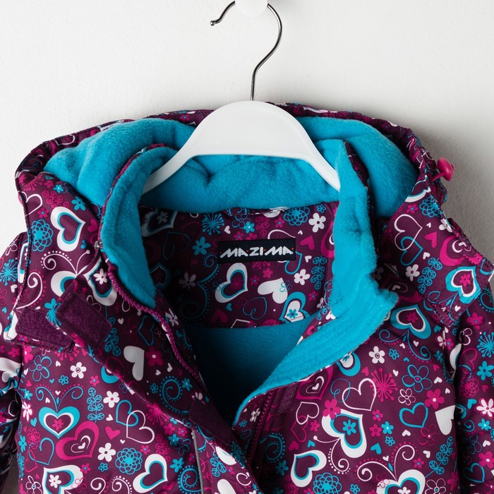 Комплект зимний для девочки (куртка и брюки), рост 92 см, цвет фиолетовый MW27106 _М