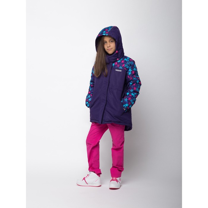 Парка зимняя для девочки, рост 122 см, цвет синий MW27110