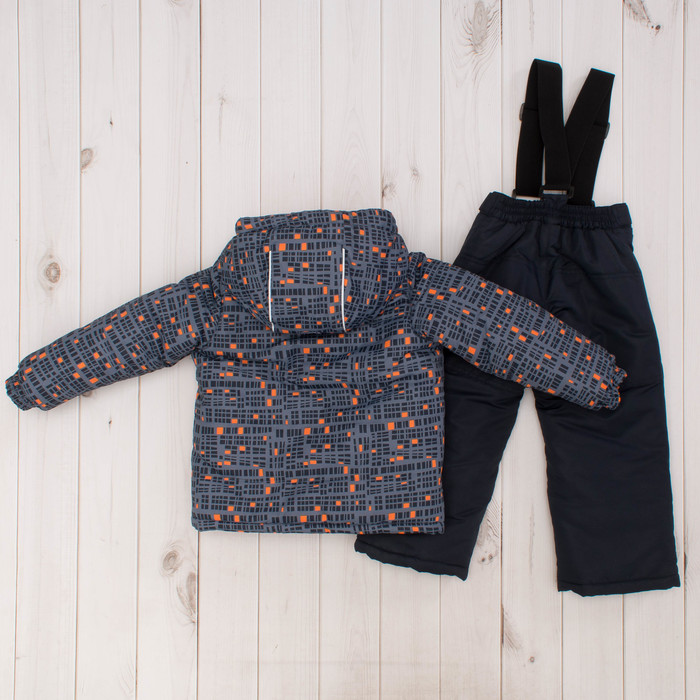 Комплект зимний для мальчика (куртка и брюки), рост 98 см, цвет серый MW27206 _М