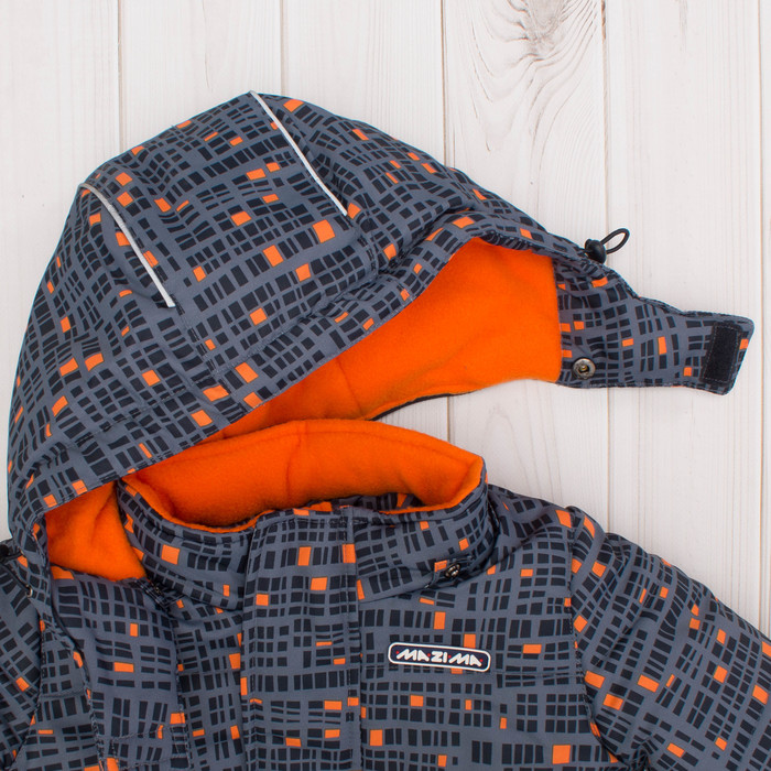 Комплект зимний для мальчика (куртка и брюки), рост 98 см, цвет серый MW27206 _М