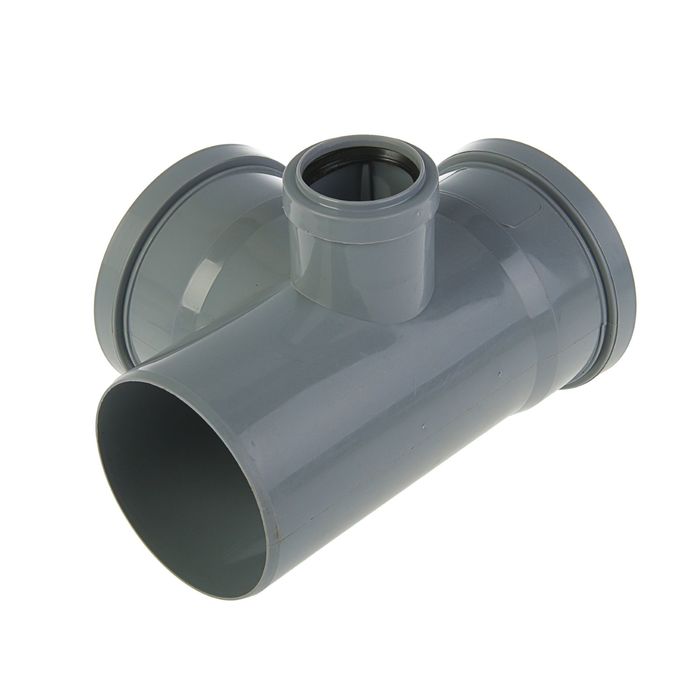 Крестовина канализационная SK-plast, 110 х 110 х 50 мм, 90°, двухплоскостная, правая