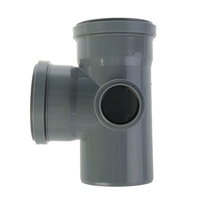 Крестовина канализационная SK-plast, 110 х 110 х 50 мм, 90°, двухплоскостная, правая