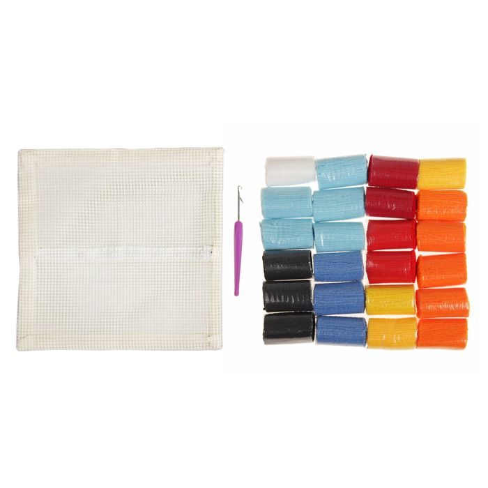 Набор для творчества с наволочкой 40*40 см в ковровой технике "Бабочка" с крючком