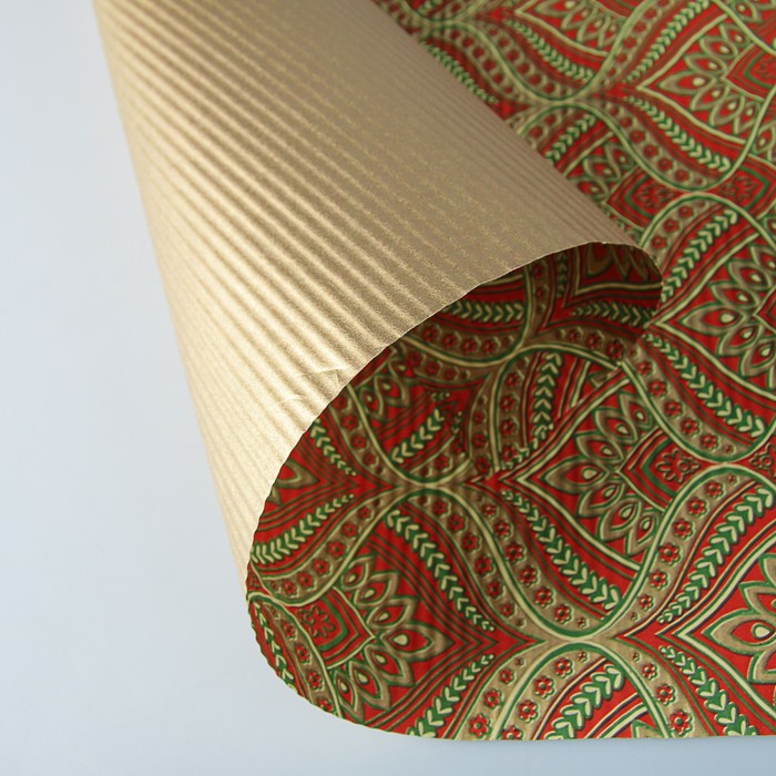 Бумага упаковочная крафт "Маковки", 0.5 х 10 м