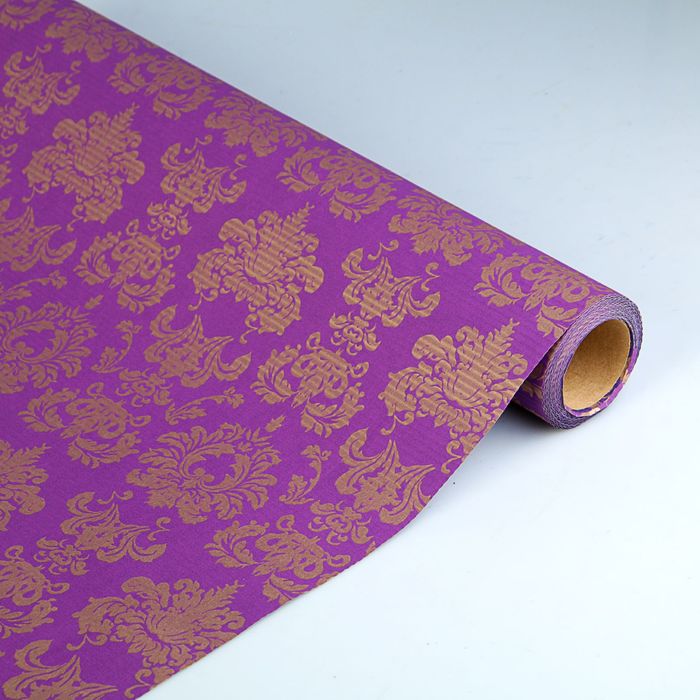 Бумага упаковочная двухсторонняя крафт "Дамаск", 0.5 х 10 м
