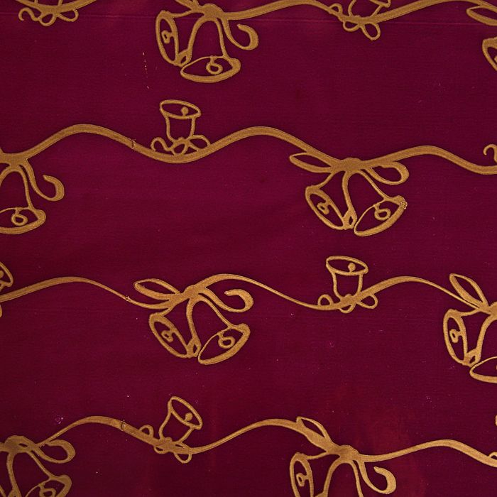 Пленка для цветов и подарков, бордово-золотой 0.5 х 25 м, 30 мкм