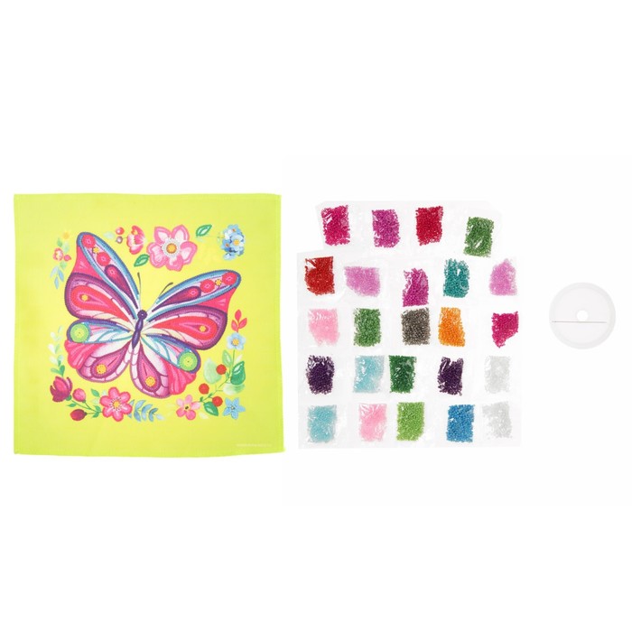 Вышивка бисером "Бабочка", 25 х 25 см