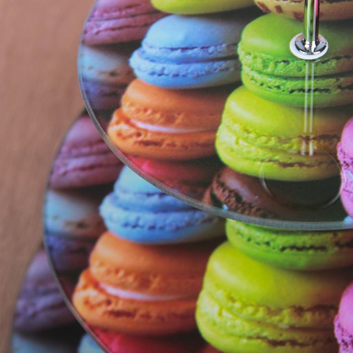 Блюдо 3 яруса "Макаруны" 30х30х30 см