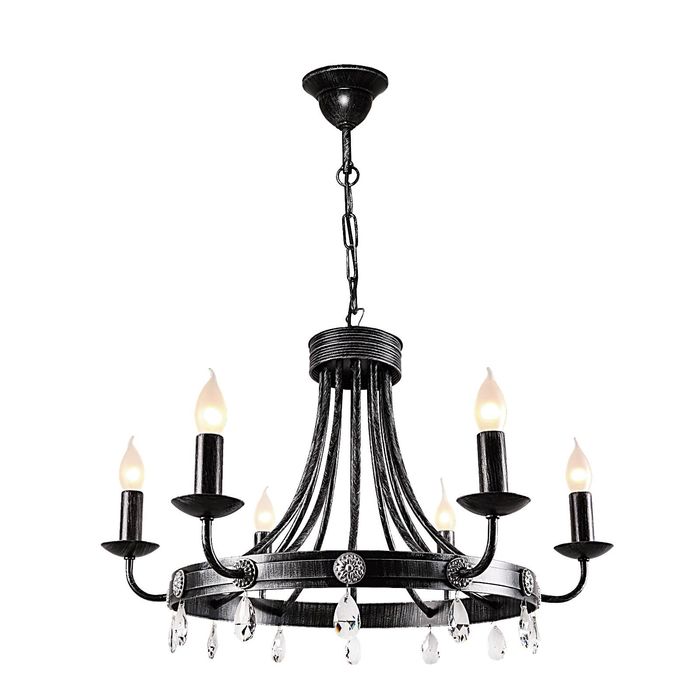 Люстра "Темный рыцарь" 6x60W Е14 коричневого 69x43x161 см