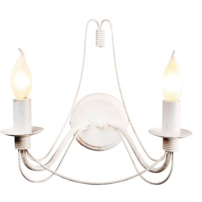 Бра "Замок" 2x60W Е14 белого 33x31x17 см