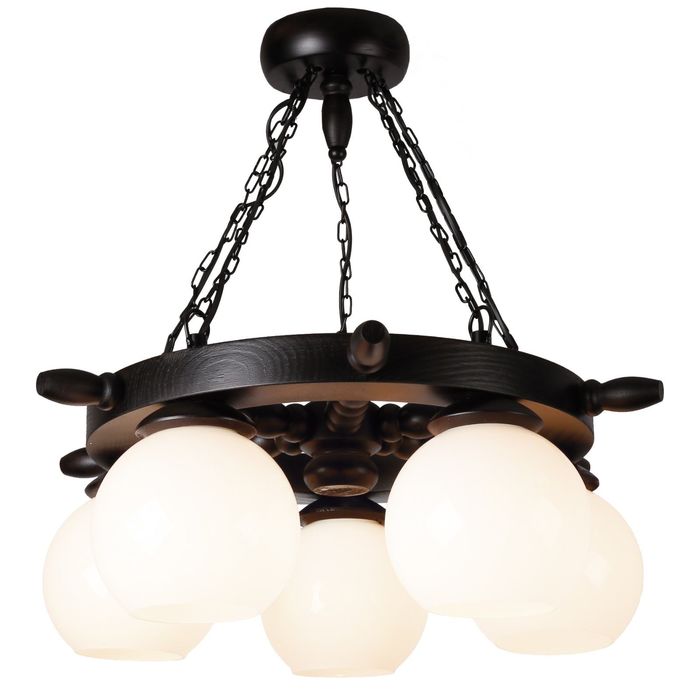 Люстра "Штурвал" 5x60W E27 Венге 52x52 см