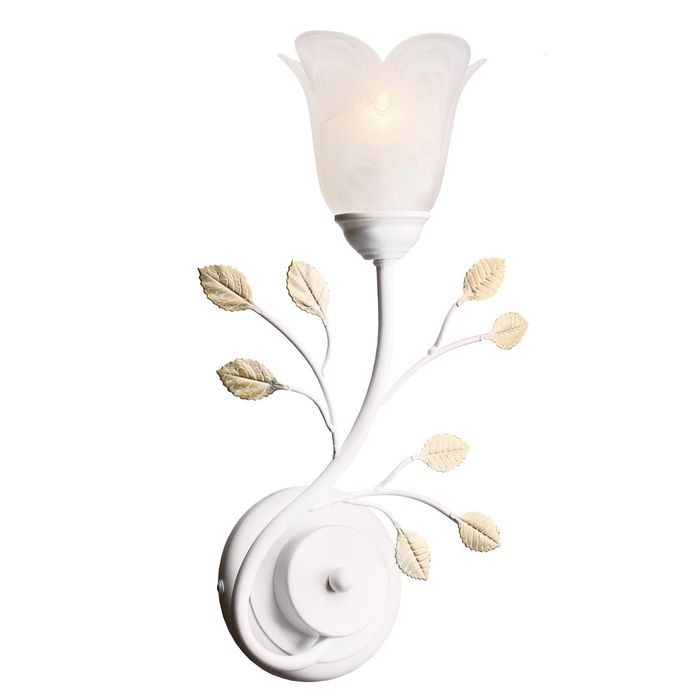 Бра "Лилия" 1x60W Е14 белого 22x41x7 см