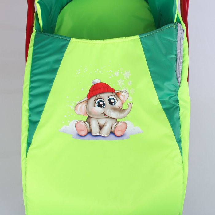 Матрас со съёмным чехлом «Слон», цвет зелёно-салатовый