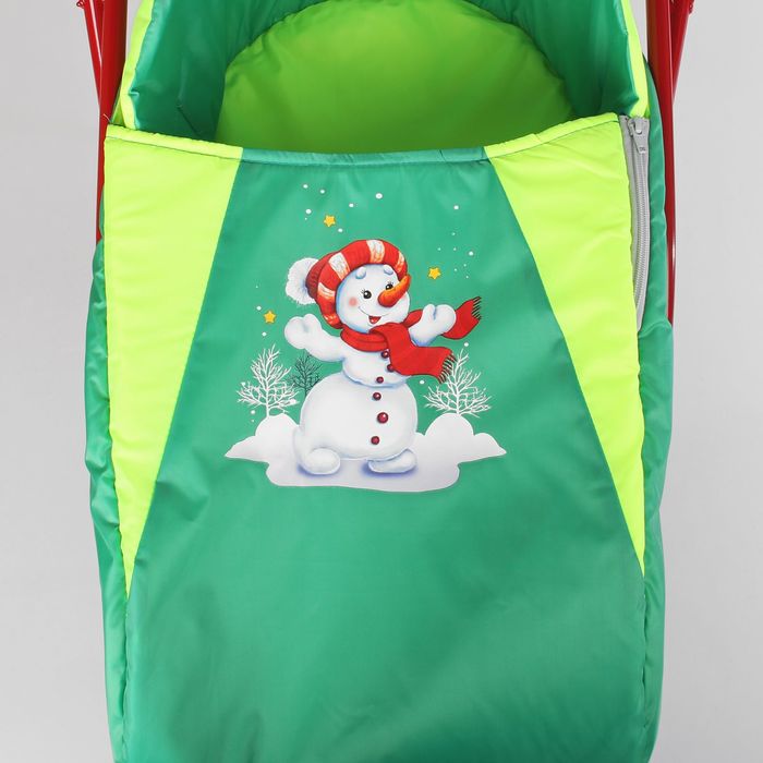 Матрас со съёмным чехлом «Снеговик», цвет зелёно-салатовый