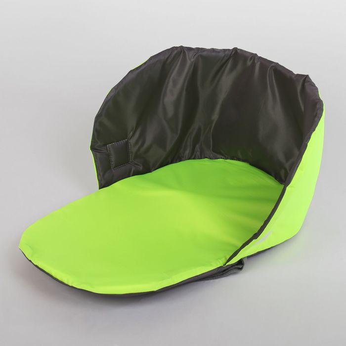 Матрас со съёмным чехлом «Медведь», цвет серо-салатовый