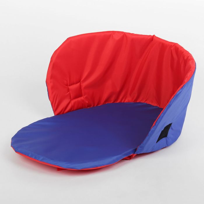 Матрас со съёмным чехлом «Белый медведь», цвет красно-синий